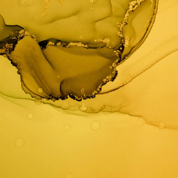 Gold Fluid Art. Abstract Liquid Wallpaper.