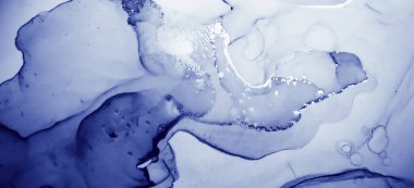 Airy Ink Boyası. Akışkan Dalga Arkaplanı. Çivit