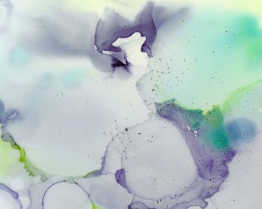 Ethereal Art Deseni. Sıvı Mürekkep Yıkama Arkaplanı.