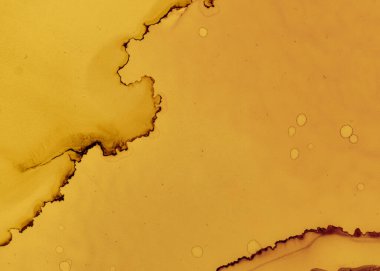 Siyah ve Sarı Soyut Akrilik Doku. Altın