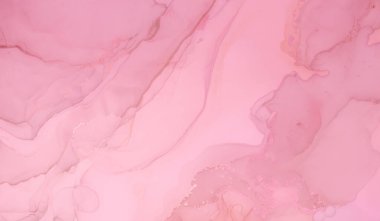 Pembe Mürekkep Pastası. Mermer karışımı. Sıvı Akış Deseni.