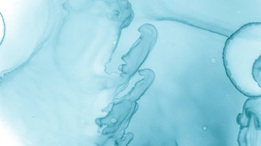 Teal Pastel Sıvı Sıçraması. Mavi Duman Modern