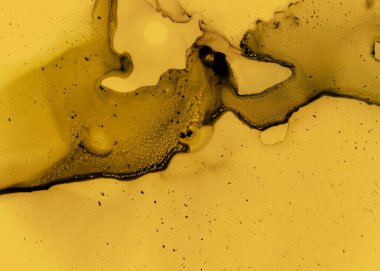 Siyah ve Sarı Soyut Mermer Arkaplan. Renk