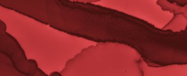 Sıvı Kan Arkaplanı. Kırmızı Mürekkep Pankartı.