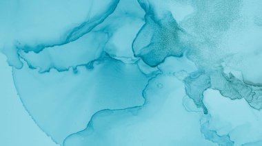 Suluboya boya Arkaplan. Teal Pastel Akışı