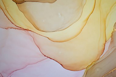 Renkli Soyut Sıvı. Tuvale Alkol Mürekkebi.