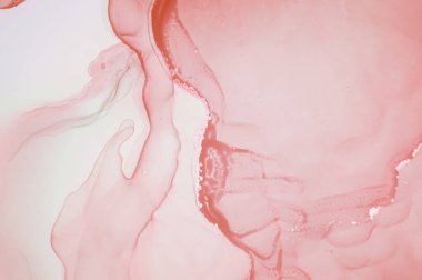Zarif Pembe Mermer. Soyut Mix. Sıvı Rengi