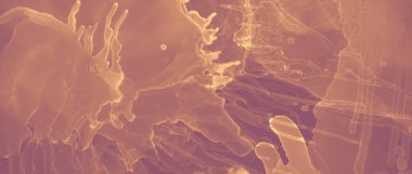 Mürekkep Altın Yüzey. Kırmızı Parıltı Efekti. Kahverengi