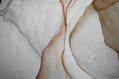 Alkol Mürekkebi. Soyut Duman Boyası. Sıvı Dalgası