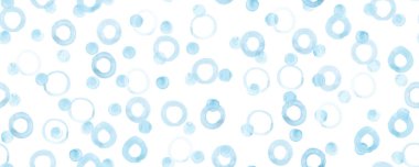 Çocuklar suluboya yuvarlak şekilli. Modern Polka Illustration. Eğlenceli El Çizilmiş Benekler dokusu. Mavi Kusursuz Suluboya