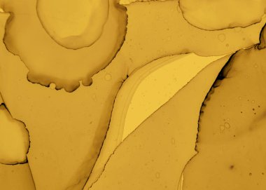 Siyah ve Sarı Soyut Akrilik Arkaplan. Altın