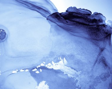 Su mürekkebi boyası. Yağ Dalgası Çizimi. Çivit