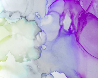 Ethereal Paint Deseni. Alkol Mürekkebi Dalgası