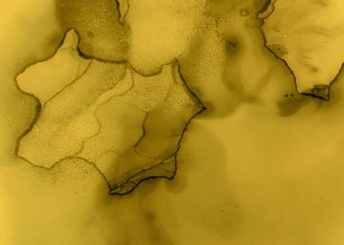 Siyah ve Sarı Soyut Akrilik Doku. Kaya