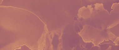 Mürekkep Altın Şablon. Kahverengi Lüks Sıvı. Turuncu