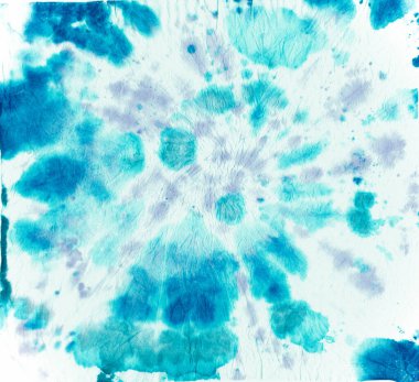 Boya sarmalı bağla. Mavi Sanatsal Yazdırma. Kravat Ölümü