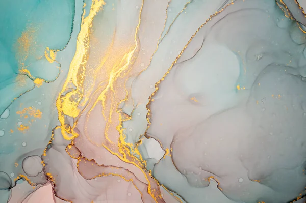 Metalik Soyut Arkaplan Sıvısı. Alkol Mürekkebi