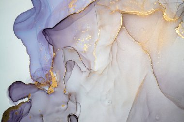 Altın Soyut Arkaplan Sıvısı. Alkol Mürekkebi