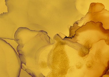 Siyah ve Sarı Soyut Mermer Deseni. Kaya