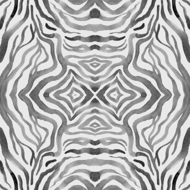 Kusursuz Zebra dokusu. Suluboya Afrika Cildi.