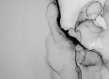 Alkol Mürekkebi. Gri Sıvı Yazdırma. Sanat Dalgası