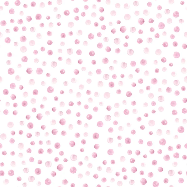 Cerchi acquerello rosa senza soluzione di continuità. Rounds Design. Illustrazione dei punti geometrici. Carino Rose cerchi acquerello. Grunge. — Foto Stock