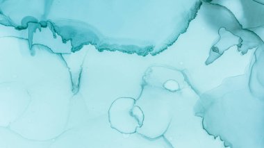 Teal Pastel Akış Tasarımı. Mavi Duman Modern