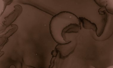 Sıvı çikolata dokusu. Koyu Krem Arkaplanı.