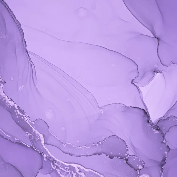 Пурпурные волны жидкой краски. Металлический серый акрил — стоковое фото