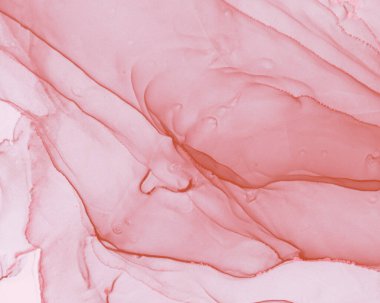 Nazik Pembe Mermer. Soyut Çizim. Mürekkep