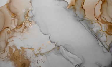 Alkol Mürekkebi. Parıltılı Soyut Yazdırma. Sıvı Dalgası