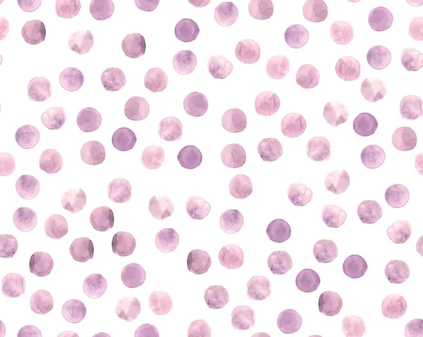 Seamless Watercolor Wallpaper. Cute Circles Pattern. Art Geometric Dots Background. Pink Watercolour Wallpaper. Graphic — Stock Photo, Image