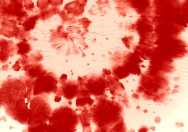 Kırmızı Boyama Modeli. Spiral Cool Roll. Batik Mürekkebi