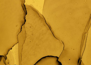 Siyah ve Sarı Soyut Akrilik Desen. Renk