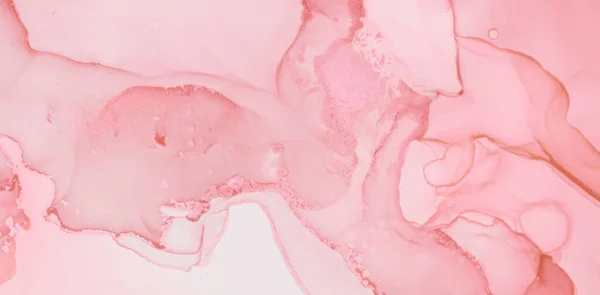 Mármol líquido rosa. Ilustración abstracta. Tinta — Foto de Stock