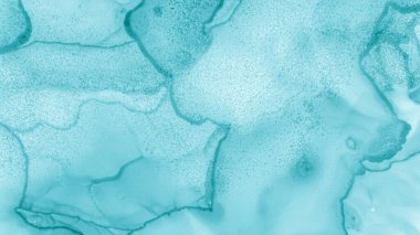 Yeşil Pastel Sıvı Suyu. Mavi Okyanus Yaratıcı