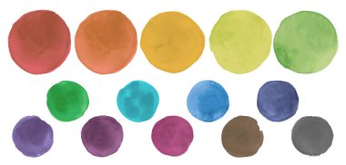 Vektör Su Rengi Çemberi. Özet Blot Şablonu. Kâğıt üzerinde mürekkep yuvarlakları. Su Boyası Çemberi. Grafik Akrilik Noktalar.