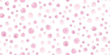 Kusursuz pembe suluboya çemberler. Yuvarlak Tasarım. Pastel Noktalar Duvar Kağıdı. Tatlı Rose Suluboya Çemberleri. Modern El Boyası