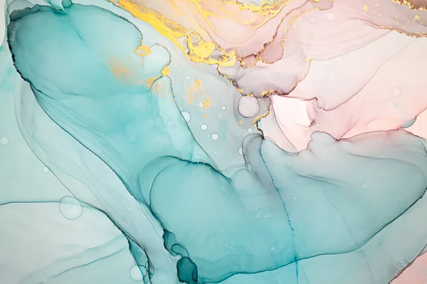 Canlı Soyut Sıvı. Kağıda Alkol Mürekkebi.