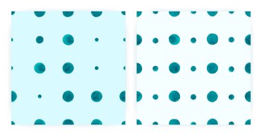 El çizimi desenli. Kusursuz Polka dokusu. Suluboya Benekler Arkaplanı. Basit El Çizilmiş Noktalar Modeli. Vektör Sanatı