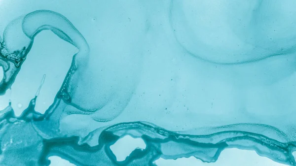 Teal Pastel Fluid Splash. Błękitny Ocean kreatywny — Zdjęcie stockowe