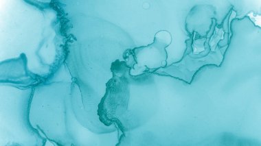 Yeşil Pastel Sıvı. Mavi Deniz Yaratıcı