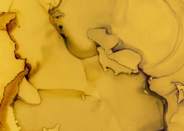 Siyah ve Sarı Soyut Mermer Yüzey. Koyu