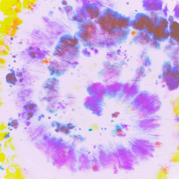 Tie Dye Circle. Rainbow Artistic Print. Multi