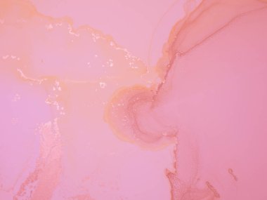 Pembe Mürekkep Yıkama Pastası. Akrilik arka plan. Sanat