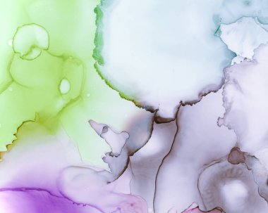 Ruhsal Su Şablonu. Alkol Mürekkebi Yıkama