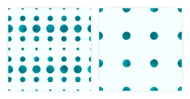 El çizimi desenli. Kusursuz Polka Tekstili. Suluboya Benekler Arkaplanı. Vintage Hand Drawn Dots Deseni. Vektör