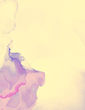 Düğün kartı tasarımı. Sarı Pastel Sıvı Suyu.