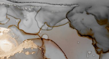 Alkol Mürekkebi. Gri Mermer Doku. Yağ Dalgası