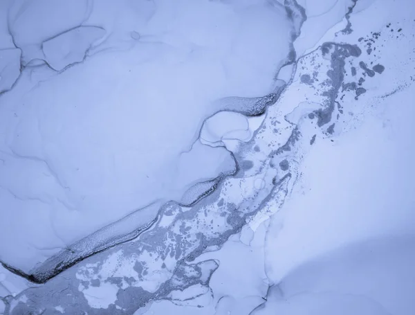 Mix di colori inchiostro. Carta da parati onda di olio. Liquido blu — Foto Stock